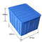 Μπλε πτυσσόμενη Stackable πλαστική χωρητικότητα φορτίων κιβωτίων 50KG κλουβιών