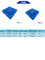 Μπλε 1200*1400mm ανακυκλωμένες πλαστικές φορμαρισμένες Roto πλαστικές παλέτες παλετών