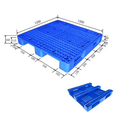 Μπλε πλαστικές παλέτες παλετών 1100x1100 cOem που γίνονται από το ανακυκλωμένο πλαστικό