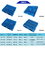 Πλέγμα 4 HDPE παλετών 1200 X 1000 διοικητικών μεριμνών τρόπων πλαστικές παλέτες