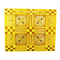 Ελαφριές HDPE PP φορμαρισμένες έγχυση πλαστικές παλέτες 1500x1500mm κίτρινες