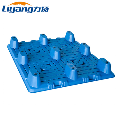 HDPE ενιαία δευτερεύοντα 9 πόδια που συσσωρεύουν τις πλαστικές παλέτες μεταφορών αποθηκών εμπορευμάτων
