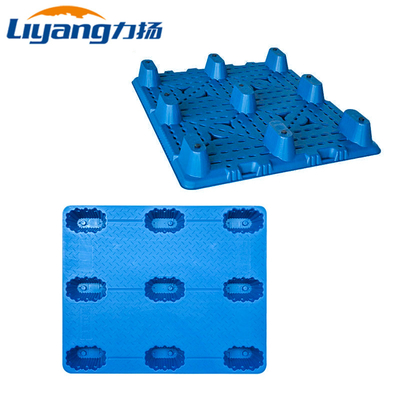 HDPE ενιαία δευτερεύοντα 9 πόδια που συσσωρεύουν τις πλαστικές παλέτες μεταφορών αποθηκών εμπορευμάτων