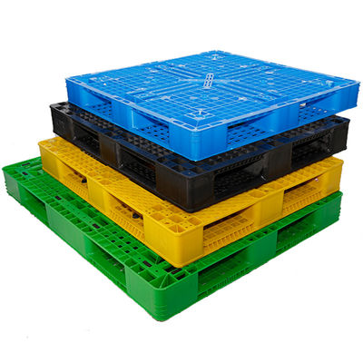Μεγάλο HDPE τέσσερις τρόπων εισόδων διπλός Stackable αντιστρέψιμος παλετών πλευρών ευρο- πλαστικός
