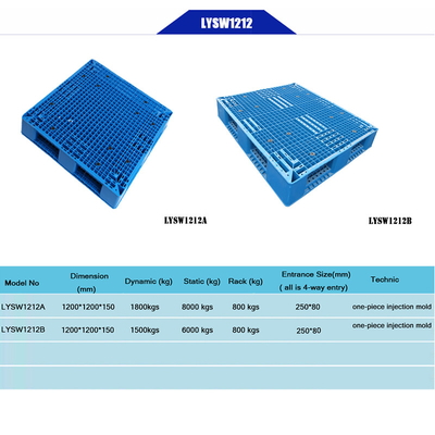 ευρο- τυποποιημένο μέγεθος 1200 X 1200 HDPE χιλ. πλαστικό παλετών βαρέων καθηκόντων στην Κίνα